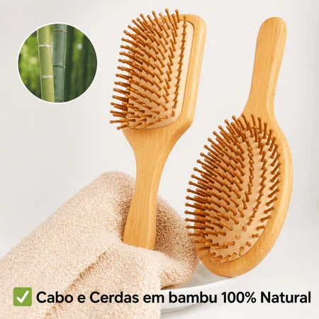 Labella Mar Escova Anti-Frizz de Bambu