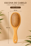 Labella Mar Escova Anti-Frizz de Bambu