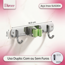Suporte de Parede em Aço Inox Multiuso sem Furos para Cozinha, Lavanderia e Banheiro
